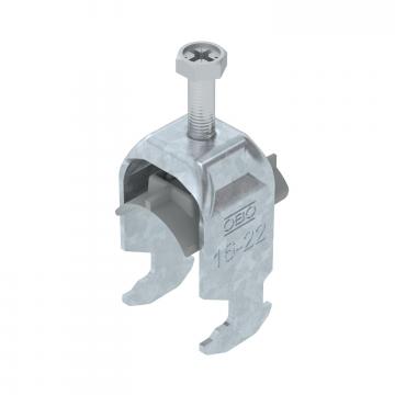 Beugelklem 2056 H-voet, enkelvoudig, kunststof drukwand, FT