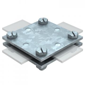 DIN-kruisverbinder voor platte geleider