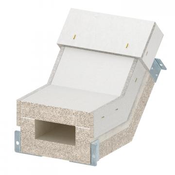 Stijgbocht voor brandwerend kanaal PYROLINE® Con S BSKH09-K0511