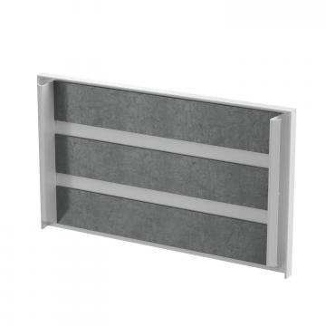 Eindstuk, kanaalhoogte 120 mm, helder wit