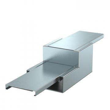 Verloopstuk recht, van kanaalhoogte 80 mm naar 40 mm, FS