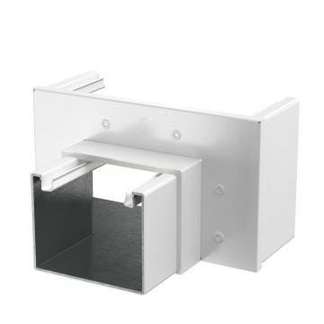 Verloopstuk recht, van kanaalhoogte 120 mm naar 80 mm, helder wit