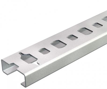 Profielrail CL2008, sleuf 11 mm, geperforeerd, afbreekbaar 2000 | 20 | 8 | 0,75 | staal | blank