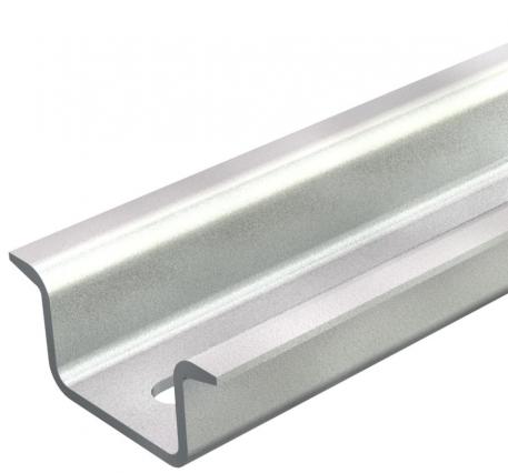 Rail DIN profilé, perforé GTP 2000 | perforé | acier | galvanisé, passivé transparent