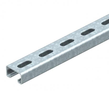 Rail de montage MS4121, fente 22 mm, perforé FS 2000 | 41 | 21 | 2 | galvanisé sendzimir
