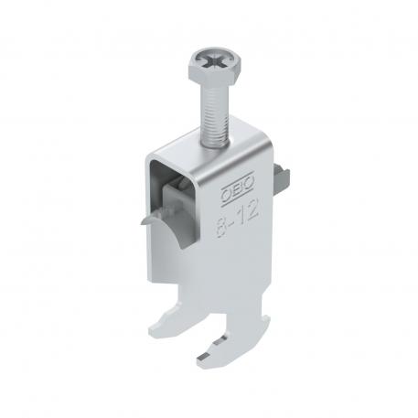 Bride de fixation 2056 pied H, double, plaque de pression en matière plastique, Al 8 | 12 | 2