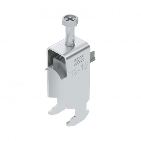 Bride de fixation 2056 pied H, double, plaque de pression en matière plastique, Al 12 | 16 | 2