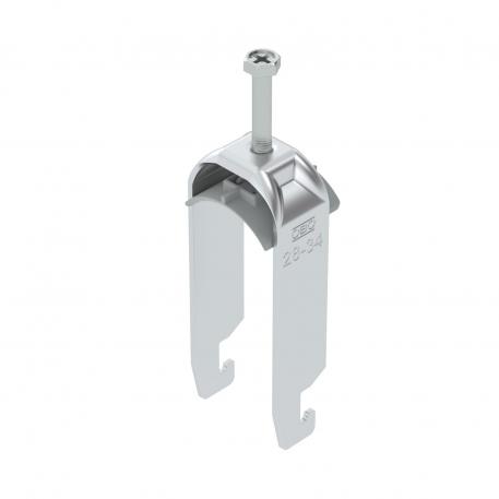 Bride de fixation 2056 pied U, double, plaque de pression en matière plastique, Al 28 | 34 | 3