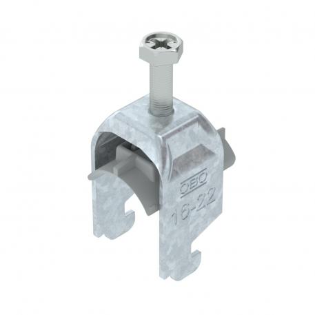 Bride de fixation 2056 pied N, double, plaque de pression en matière plastique, FT 16 | 22 | 3