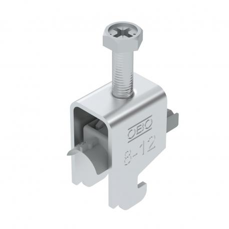 Bride de fixation 2056 pied N, simple, plaque de pression en matière plastique, Al 8 | 12 | 2