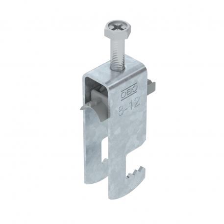 Bride de fixation 2056 pied F, double, plaque de pression en matière plastique, FT 8 | 12 | 3