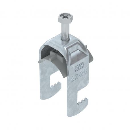 Bride de fixation 2056 pied F, simple, plaque de pression en matière plastique, FT 22 | 28 | 3