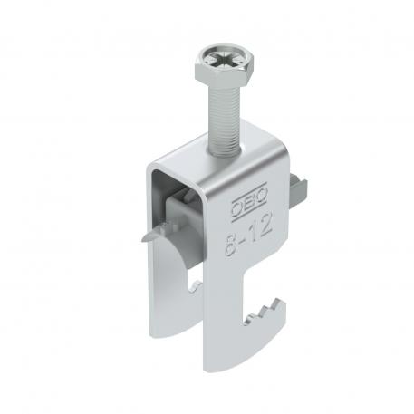 Bride de fixation 2056 pied F, simple, plaque de pression en matière plastique, ALU 8 | 12 | 3