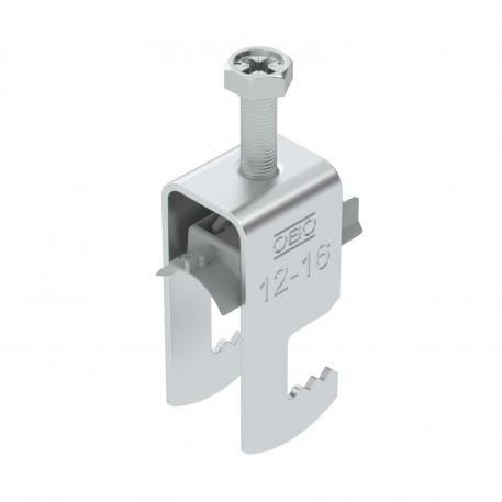 Bride de fixation 2056 pied F, simple, plaque de pression en matière plastique, ALU 12 | 16 | 3