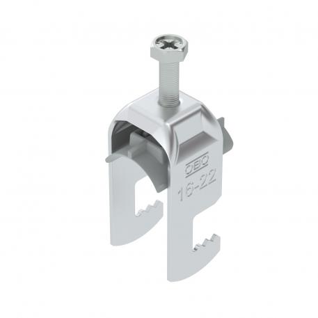 Bride de fixation 2056 pied F, simple, plaque de pression en matière plastique, ALU 16 | 22 | 3