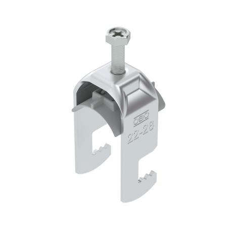 Bride de fixation 2056 pied F, simple, plaque de pression en matière plastique, ALU 22 | 28 | 3