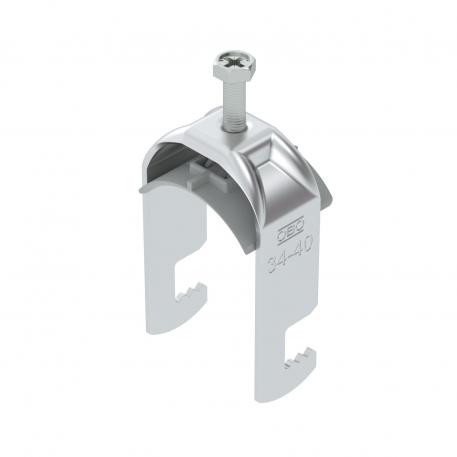 Bride de fixation 2056 pied F, simple, plaque de pression en matière plastique, ALU 34 | 40 | 3