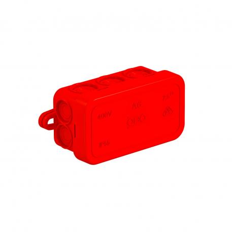 Boîte de dérivation A 6 69x32x30 | 10 | IP55 | 6  entrées pour diamètres de câble de 5 à 14 mm 4 entrées pour diamètres de câble de 5 à 9 mm | rouge