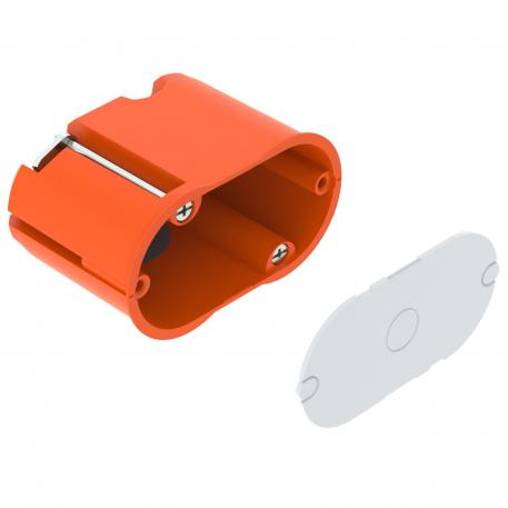 HW hollewand-uitlaatdoos, dubbel, luchtdicht