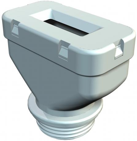 Presse-étoupe pour câbles plats, filetage métrique M32, gris pierre 36 | 39 | 7 | 9 | M32