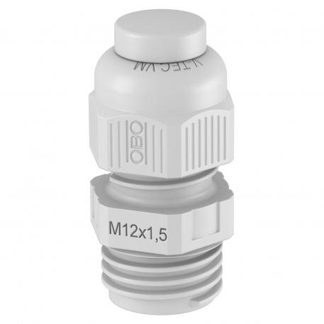 Wartel, metrische schroefdraad met blindstop, lichtgrijs