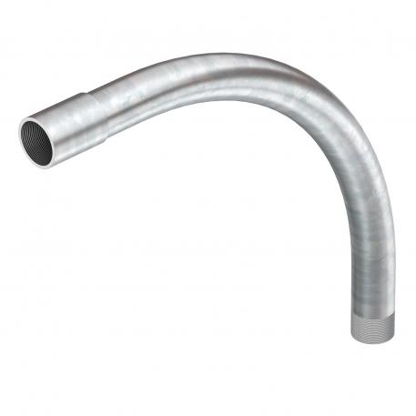 Galvanisch verzinkte stalen bocht, met schroefdraad M32x1,5