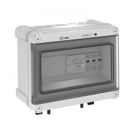 PV-systeemoplossing type 2 met MC4-stekker en scheidingsschakelaar voor WR met 1 MPP-tracker, 1000 V DC IP66