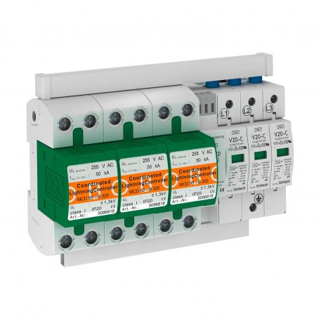 Protection-Set MCD + V20 3-polig met potentiaalvrij signaal contact