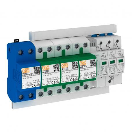 Kit de protection MCD + V20 à 3 pôles + NPE avec signalisation à distance