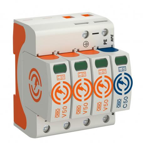 Combi-afleider V50, 1-polig+NPE 150 V
