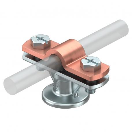 Porte-conducteur avec contre-plaque Cu Rd 8-10 mm