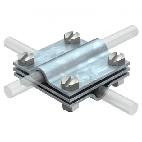 Kruisverbinder met tussenplaat voor Rd 8-10 mm FT