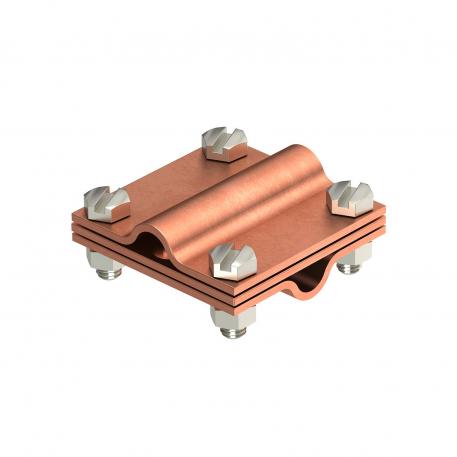 Kruisverbinder met tussenplaat voor Rd 8-10 mm Cu