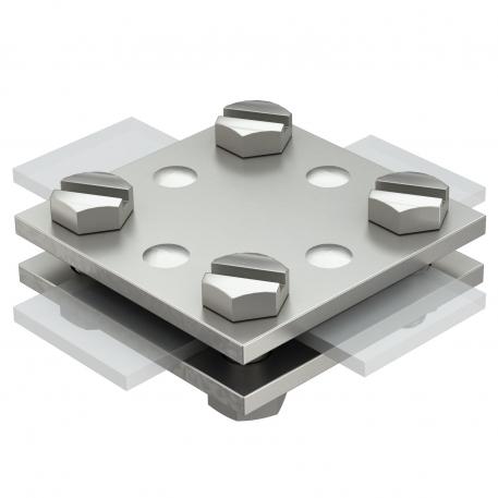 Kruisverbinder vlak/vlak zonder tussenplaat A4