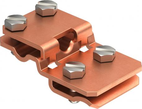 Opstaande rand- en aansluitklem tot 10 mm plaatdikte Cu