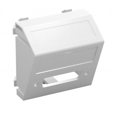 Multimediadrager voor DVI steekverbinding, 1 module, schuine uitlaat