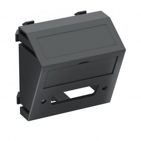 Multimediadrager voor DVI steekverbinding, 1 module, schuine uitlaat schuin |  | Overige | Zwartgrijs; RAL 7021