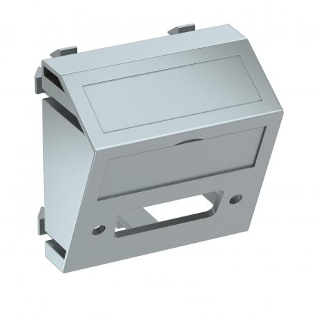 Multimediadrager voor DVI steekverbinding, 1 module, schuine uitlaat  |  | Overige | aluminium gelakt