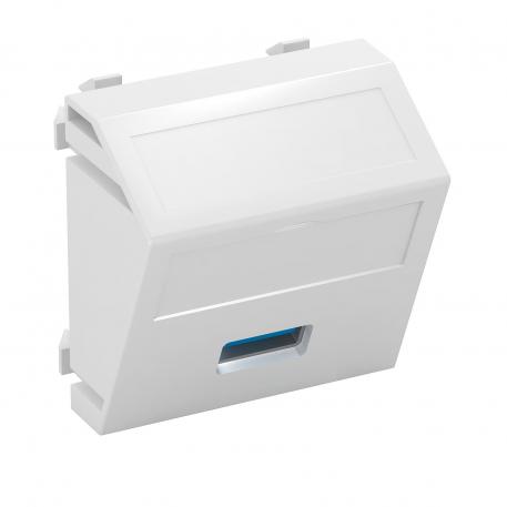 USB 2.0 / 3.0 aansluiting, 1 module, schuine uitlaat, met schroefverbinding