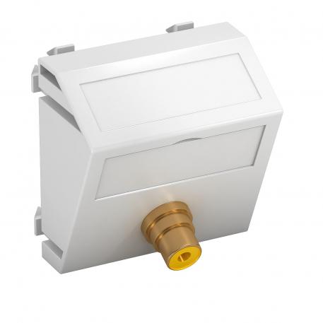 Video-cinch-aansluiting, 1 module, schuine uitlaat, met soldeerverbinding