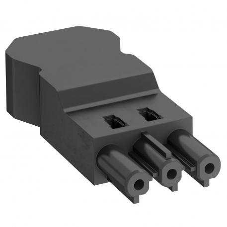 Connector FEMALE 3-polig, schroefaansluiting tot 4 mm²