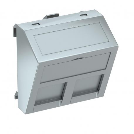 Datatechniekdrager, 1 module, schuine uitlaat, type PA ja | aluminium gelakt