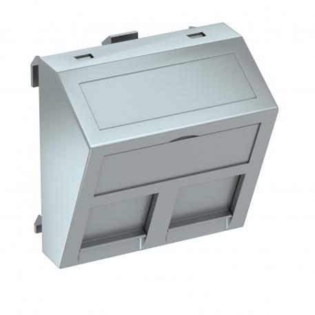 Datatechniekdrager, 1 module, schuine uitlaat, type RM ja | aluminium gelakt