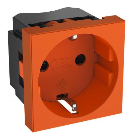 0° socket, protective contact, single 1 | Single 0° | oranje; RAL 2004