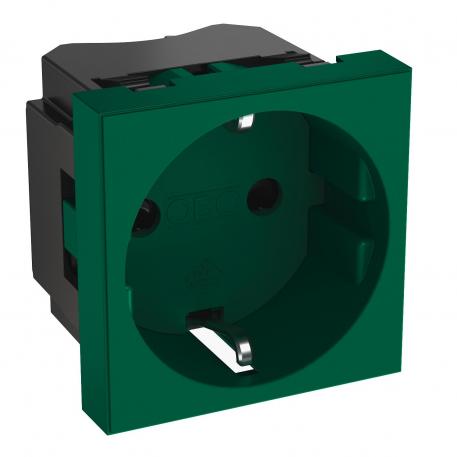 0° socket, protective contact, single 1 | Single 0° | groen; RAL 6029