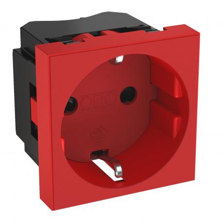 0° socket, protective contact, single 1 | Single 0° | rood; RAL 3001