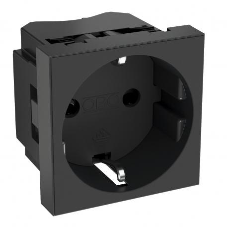 Contactdoos 0°, randaarde, 1-voudig 1 | 1-voudig 0° | Zwartgrijs; RAL 7021