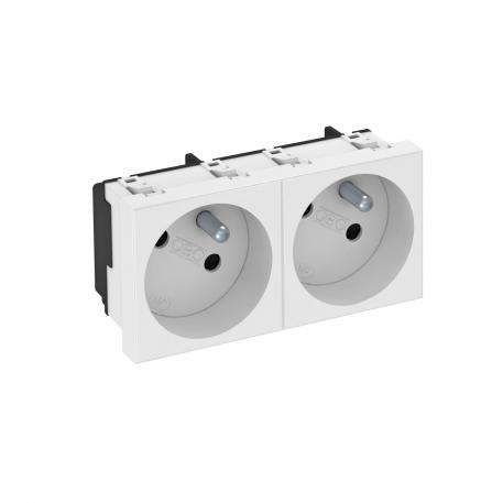 Contactdoos 33°, met penaarde, 2-voudig