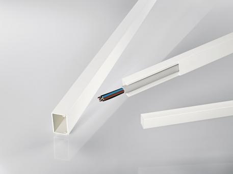 Installatiekanaal MKS 16, kanaalbreedte 38, met plakband 2000 | 38 | 16 | zuiver wit; RAL 9010