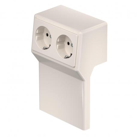 Support d'appareil RD GT40105, double blanc crème ; RAL 9001